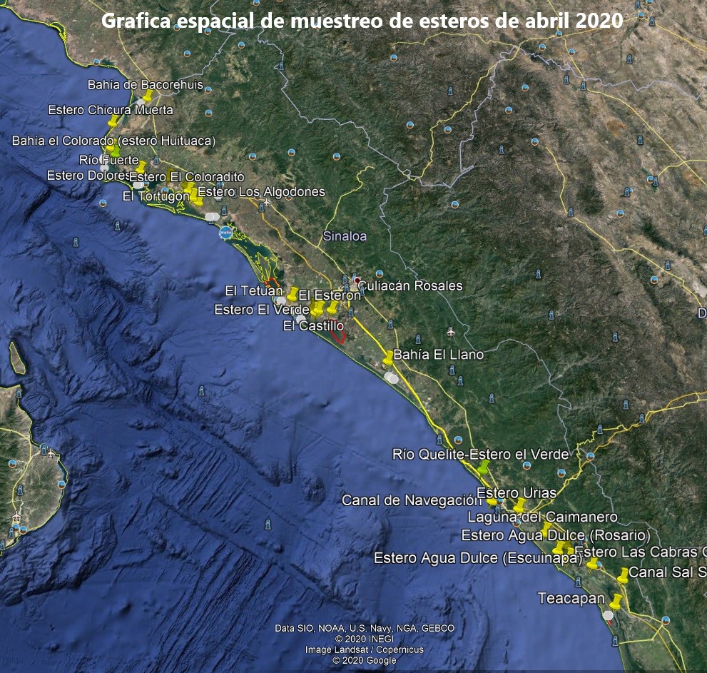 Mapa de esteros abril